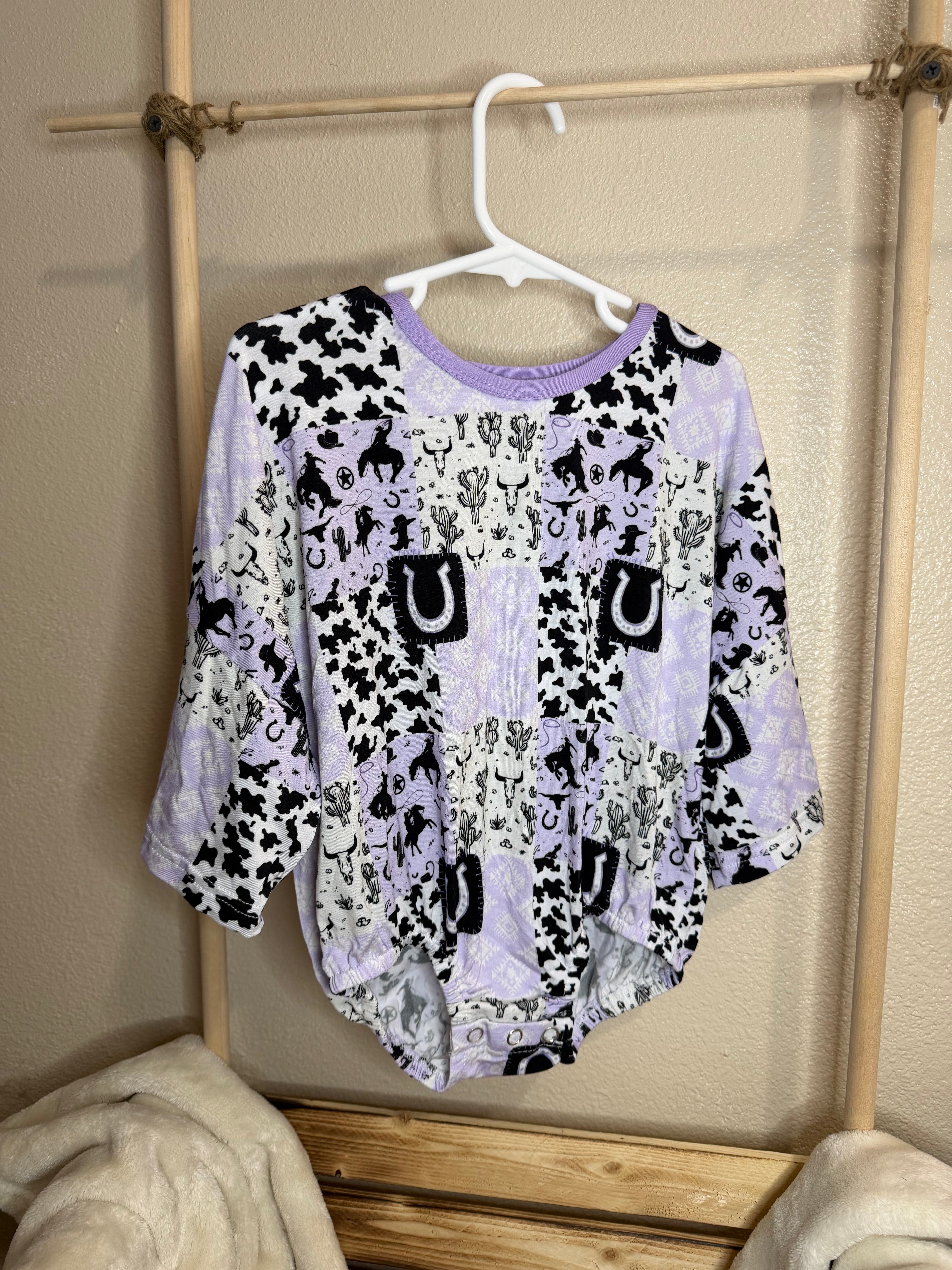 Purple cowgirl bubble bamboo