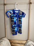 Dark blue racer bamboo shortie