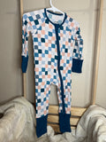 Checkered bamboo zippy
