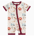 Animal Farm Car Bamboo Short Bamboo Zippy Baby Romper