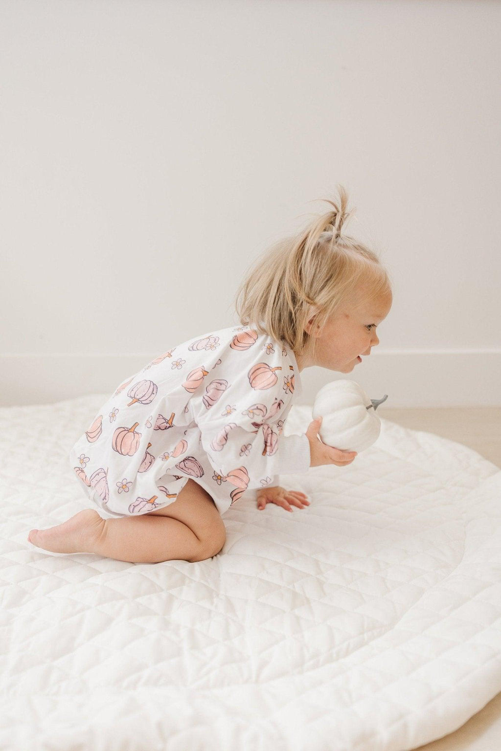 Pastel Pumpkins Bamboo Bubble Romper